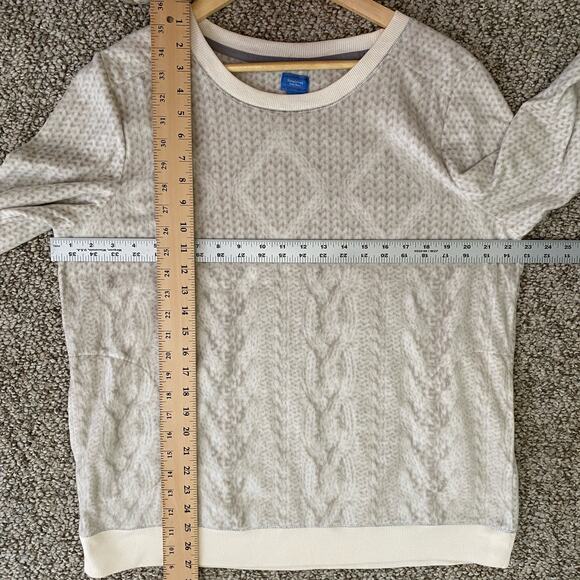 Simply Vera Womens Lounge Set Size XL Cream Gray Cozy Pajamas Soft - Picture 9 of 11